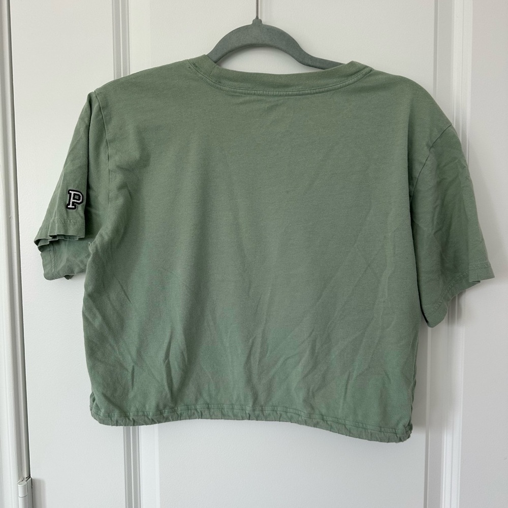 Pink Green Cropped short sleeve T-Shirt - Picture 4 of 5